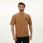 BATTERY-Ανδρικό t-shirt BATTERY 21241008 καφέ