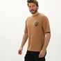 BATTERY-Ανδρικό t-shirt BATTERY 21241008 καφέ