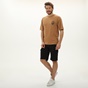 BATTERY-Ανδρικό t-shirt BATTERY 21241008 καφέ