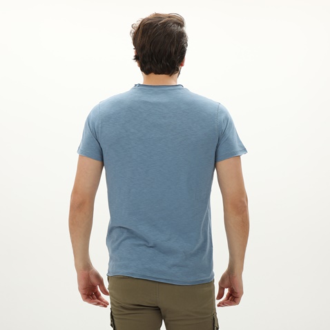 BATTERY-Ανδρικό t-shirt BATTERY 21241012 μπλε