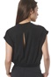 BODY ACTION-Γυναικείο αθλητικό cropped top BODY ACTION 041415-01 μαύρο