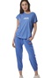 BODY ACTION-Γυναικείο t-shirt BODY ACTION 051421-01 μπλε