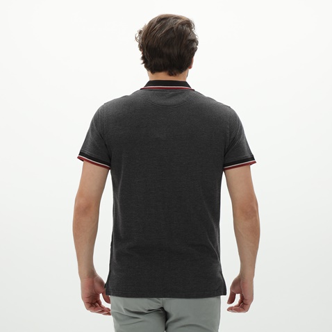VAN HIPSTER-Ανδρική polo μπλούζα VAN HIPSTER 72253 μαύρη