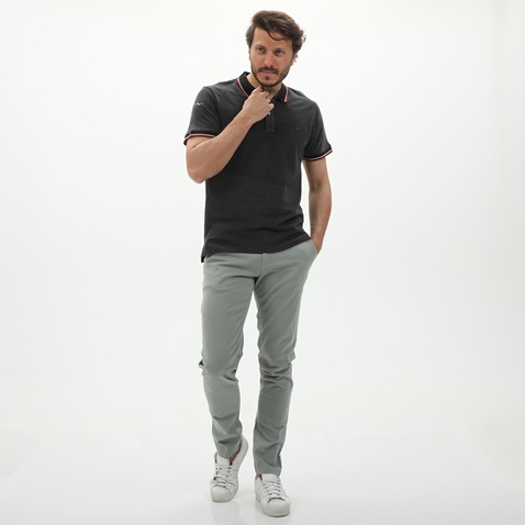 VAN HIPSTER-Ανδρική polo μπλούζα VAN HIPSTER 72253 μαύρη