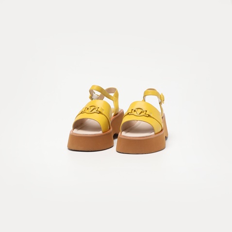 19V69 ITALIA-Γυναικεία flatform σανδάλια 19V69 ITALIA AM P346-K336 κίτρινα