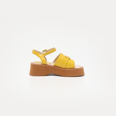 19V69 ITALIA-Γυναικεία flatform σανδάλια 19V69 ITALIA AM P346-K336 κίτρινα