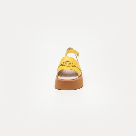 19V69 ITALIA-Γυναικεία flatform σανδάλια 19V69 ITALIA AM P346-K336 κίτρινα