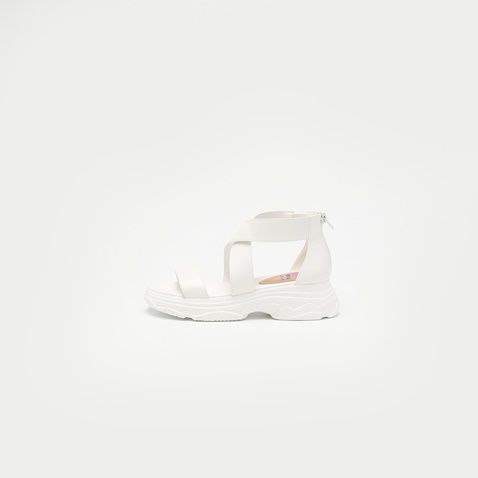 LOVEBERRY-Γυναικεία πέδιλα flatforms LOVEBERRY JB ZITA 09 λευκά