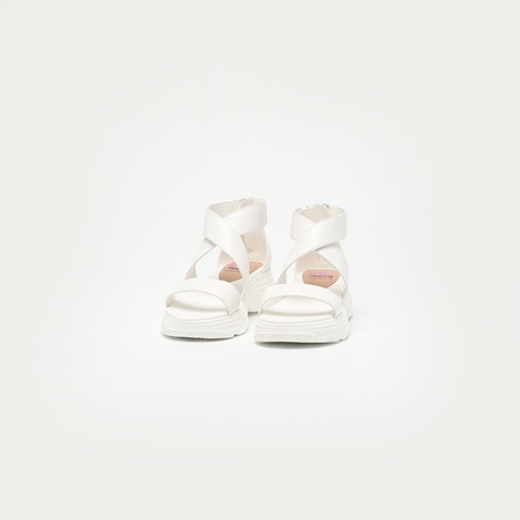 LOVEBERRY-Γυναικεία πέδιλα flatforms LOVEBERRY JB ZITA 09 λευκά