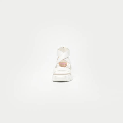 LOVEBERRY-Γυναικεία πέδιλα flatforms LOVEBERRY JB ZITA 09 λευκά