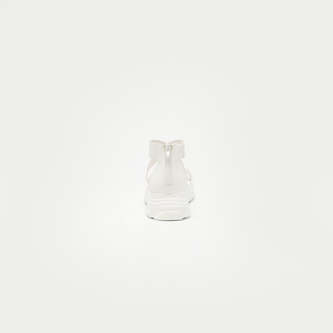 LOVEBERRY-Γυναικεία πέδιλα flatforms LOVEBERRY JB ZITA 09 λευκά