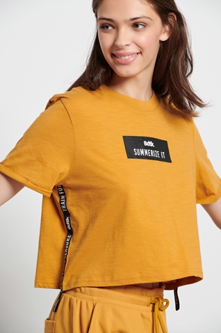 BODYTALK-Γυναικείο cropped t-shirt BODYTALK 1231-902728 πορτοκαλί