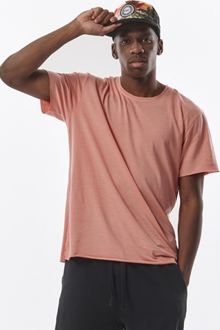 BODY ACTION-Ανδρικό t-shirt BODY ACTION 053324-01 πορτοκαλί