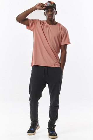 BODY ACTION-Ανδρικό t-shirt BODY ACTION 053324-01 πορτοκαλί