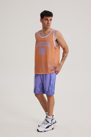 BLUE HUNTER-Ανδρική αμάνικη μπλούζα BLUE HUNTER 001020216 JERSEY TANK πορτοκαλί