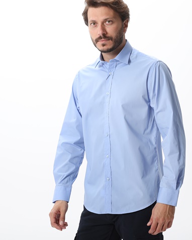 MARTIN & CO-Ανδρικό πουκάμισο MARTIN & CO 124-52-0102 γαλάζιο