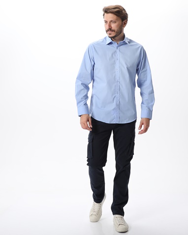 MARTIN & CO-Ανδρικό πουκάμισο MARTIN & CO 124-52-0102 γαλάζιο