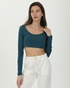 SUGARFREE-Γυναικείο cropped top SUGARFREE 23832080 πετρόλ