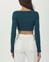 SUGARFREE-Γυναικείο cropped top SUGARFREE 23832080 πετρόλ