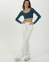 SUGARFREE-Γυναικείο cropped top SUGARFREE 23832080 πετρόλ