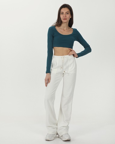 SUGARFREE-Γυναικείο cropped top SUGARFREE 23832080 πετρόλ