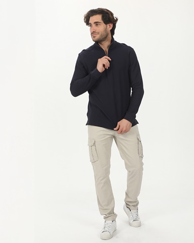 VAN HIPSTER-Ανδρική μακρυμάνικη μπλούζα VAN HIPSTER 72238 ναυτικό μπλε