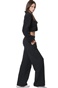 BODY ACTION-Γυναικείο cropped sherpa φούτερ BODY ACTION  061431-01 μαύρο