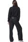 BODY ACTION-Γυναικείο cropped sherpa φούτερ BODY ACTION  061431-01 μαύρο