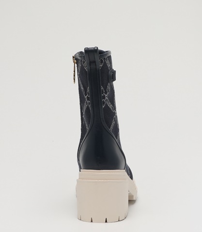 MICHAEL KORS-Γυναικεία μποτάκια sneakers MICHAEL KORS 40F3HYME6Y HANLEY μαύρα εκρού