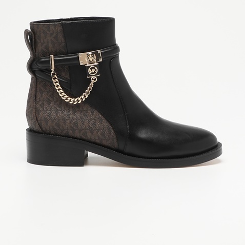 MICHAEL KORS-Γυναικεία μποτάκια MICHAEL KORS 40F3HAME6L HAMILTON μαύρο καφέ