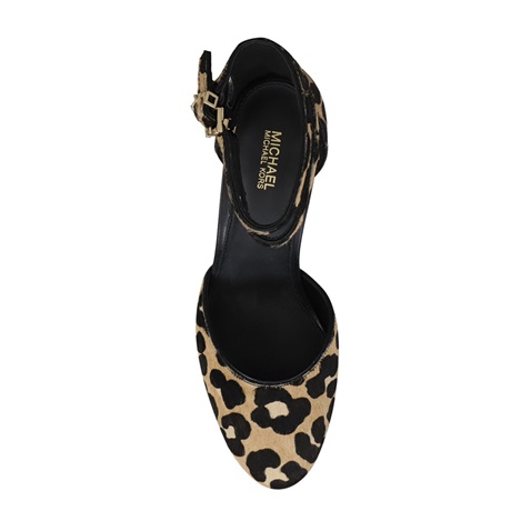 MICHAEL KORS-Γυναικείες γόβες MICHAEL KORS 40F3MTHS1H MARTINA μπεζ μαύρο animal print 