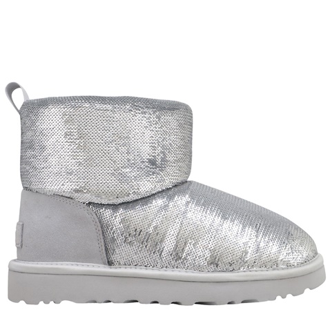 UGG AUSTRALIA-Γυναικεία μποτάκια UGG  Classic Mini Mirror Ball  1151291 ασημί