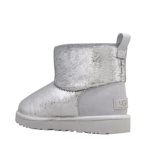 UGG AUSTRALIA-Γυναικεία μποτάκια UGG  Classic Mini Mirror Ball  1151291 ασημί
