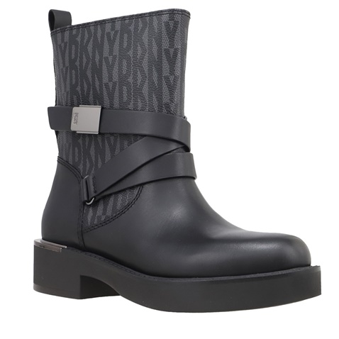 DKNY-Γυναικεία μποτάκια DKNY K2312709 TAETA μαύρο γκρι