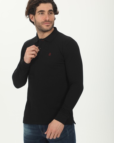 EXPLORER-Ανδρική polo μπλούζα EXPLORER 2411102044 μαύρη
