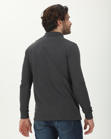 EXPLORER-Ανδρική polo μπλούζα EXPLORER 2411102044 ανθρακί