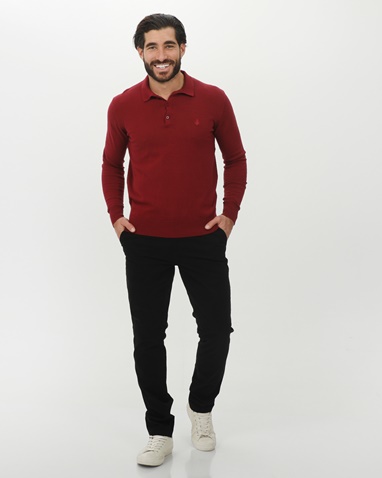 MARTIN & CO-Ανδρικό chino comfort παντελόνι MARTIN & CO 224-32-6514 μαύρο