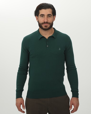 EXPLORER-Ανδρική polo μπλούζα EXPLORER 2411102025 πράσινη