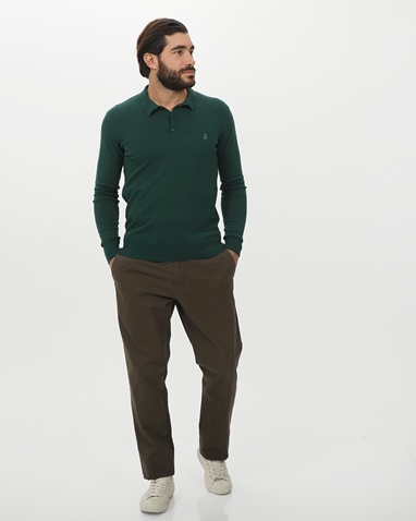 EXPLORER-Ανδρική polo μπλούζα EXPLORER 2411102025 πράσινη
