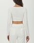 SUGARFREE-Γυναικείο cropped top SUGARFREE 23832081 λευκό