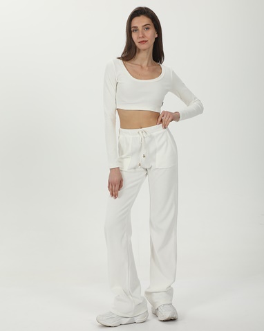 SUGARFREE-Γυναικείο cropped top SUGARFREE 23832081 λευκό
