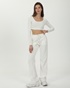 SUGARFREE-Γυναικείο cropped top SUGARFREE 23832081 λευκό