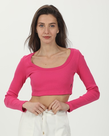 SUGARFREE-Γυναικείο cropped top SUGARFREE 23832081 φούξια