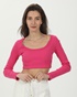 SUGARFREE-Γυναικείο cropped top SUGARFREE 23832081 φούξια