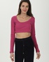 SUGARFREE-Γυναικείο cropped top SUGARFREE 23832081 μοβ