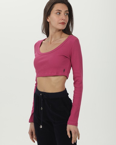 SUGARFREE-Γυναικείο cropped top SUGARFREE 23832081 μοβ