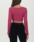 SUGARFREE-Γυναικείο cropped top SUGARFREE 23832081 μοβ