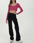 SUGARFREE-Γυναικείο cropped top SUGARFREE 23832081 μοβ