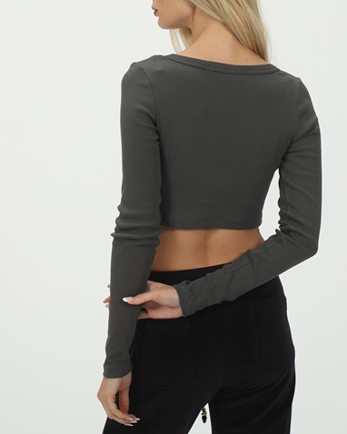 SUGARFREE-Γυναικείο cropped top SUGARFREE 23832081 χακί