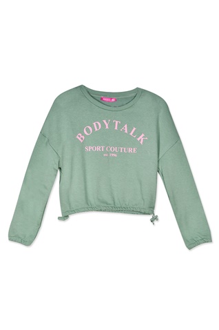 BODYTALK-Παιδική cropped μπλούζα BODYTALK 1222-701526 πράσινη